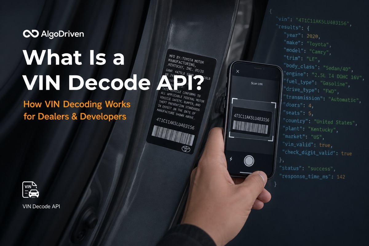 What Is a VIN Decode API? How VIN Decoding Works for Dealers and Developers — cover image